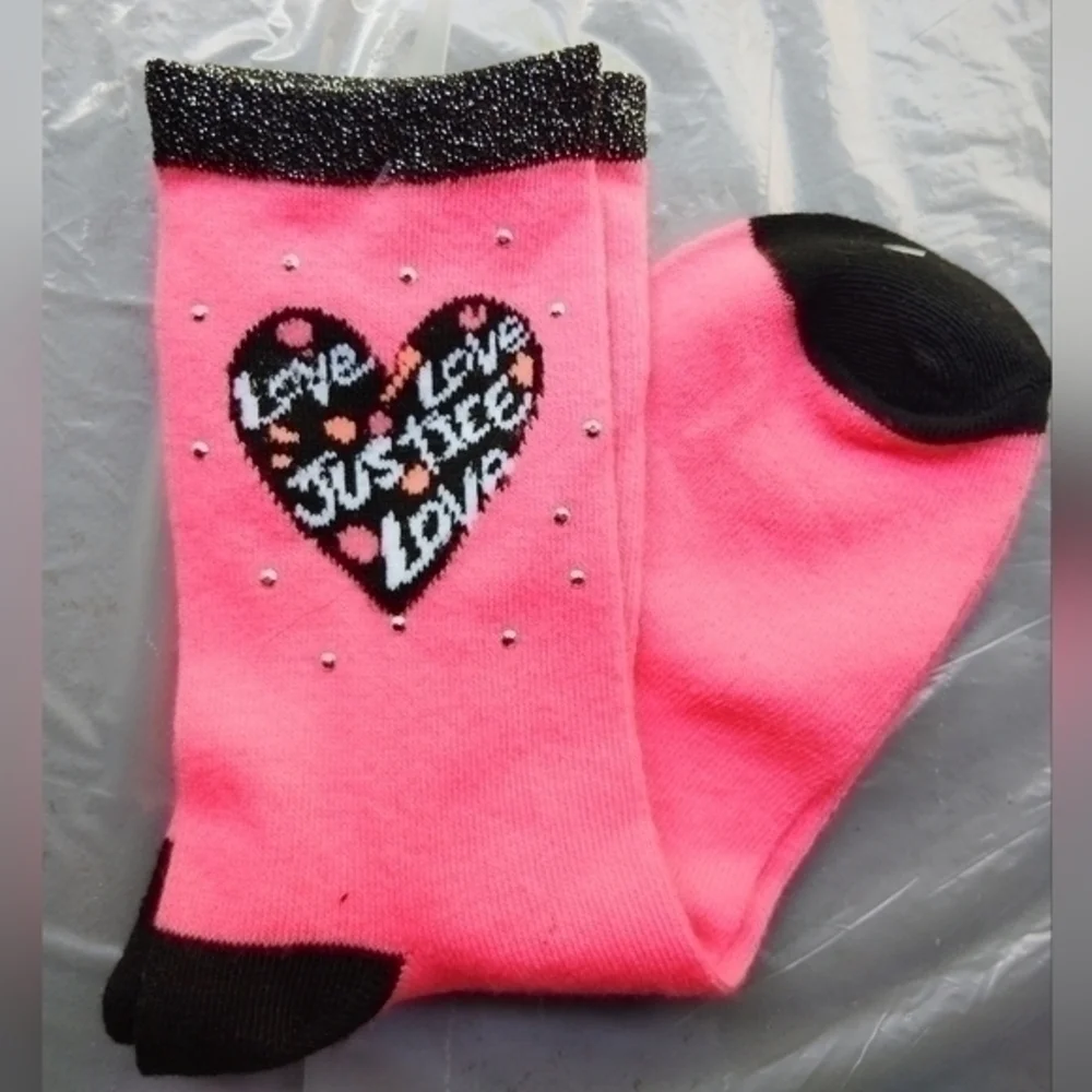 Kids Justice Love Two-Tone Socks